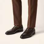 Mocassin Homme Penny Loafer Bout Effilé en Cuir Lisse - image 6