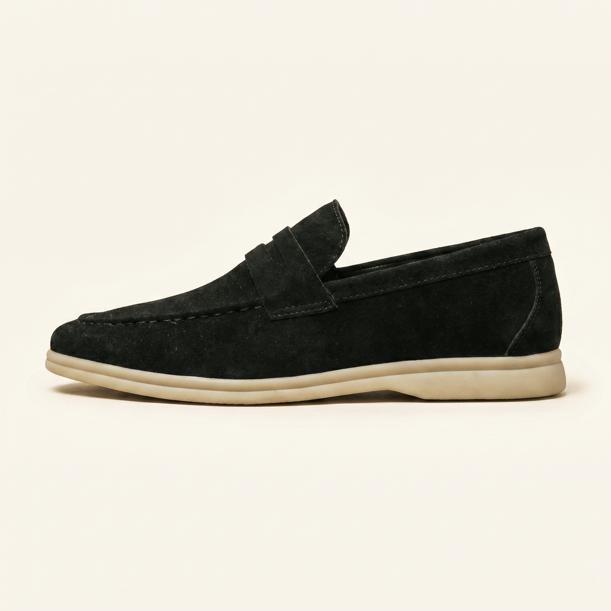 Mocassin Homme Penny Loafer Casual en Suédé - Noir