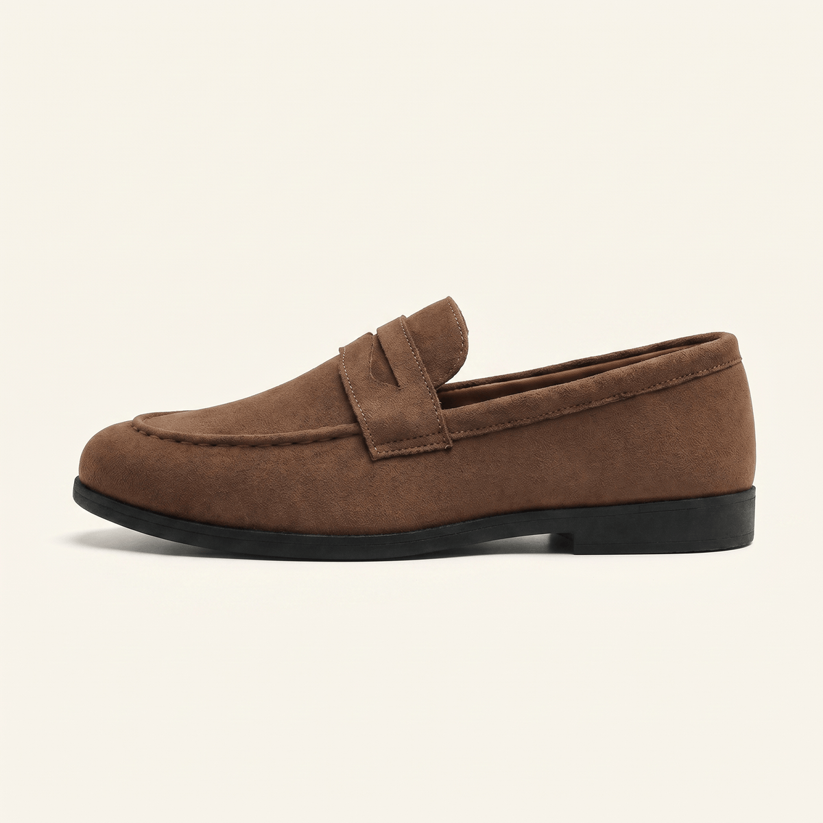 Mocassin Homme Penny Loafer Classique en Daim - Marron