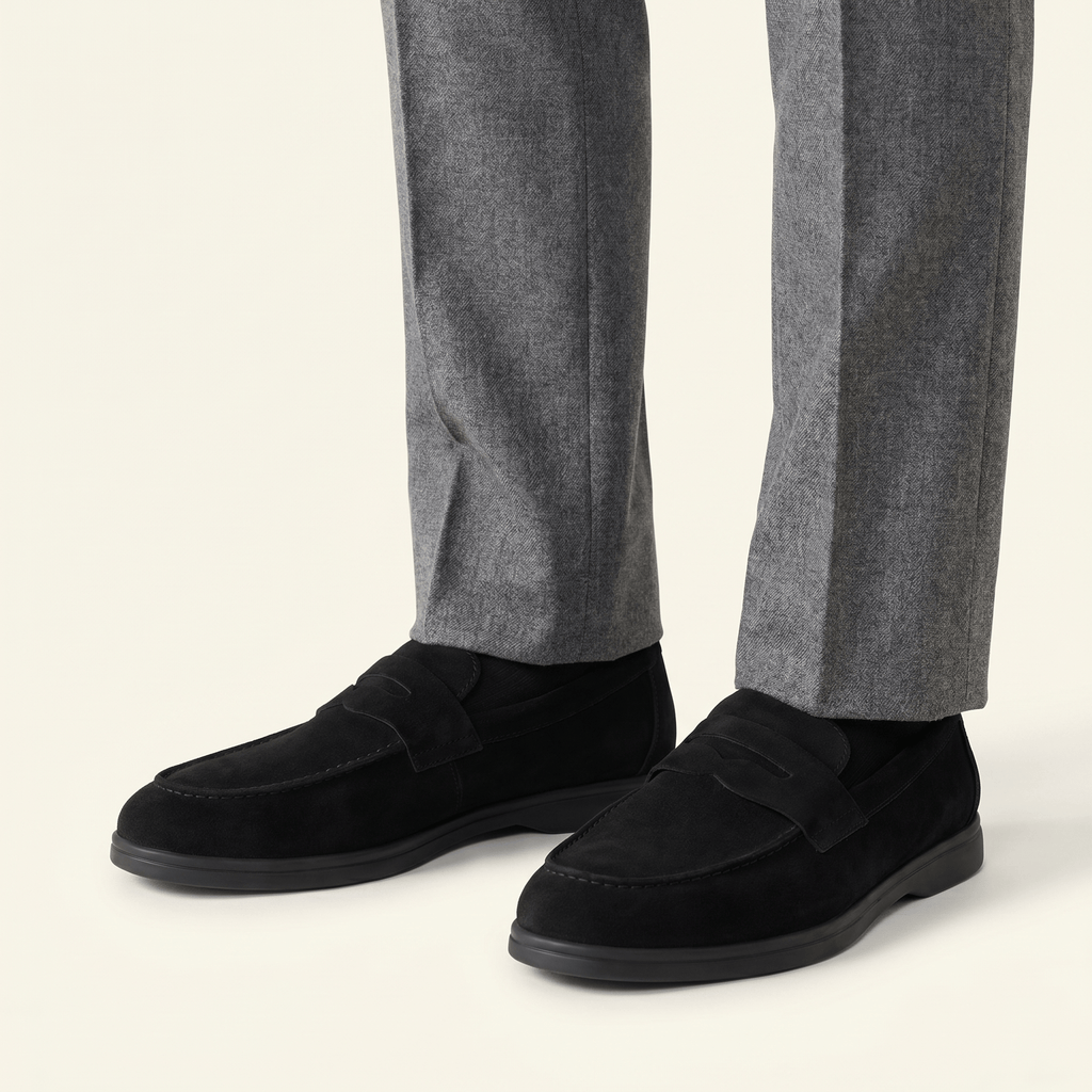 Mocassin Homme Penny Loafer Classique Souple en Velours - image 3