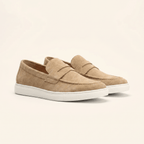 Mocassin Homme Penny Loafer en Daim à Semelle Contrastée - image 2