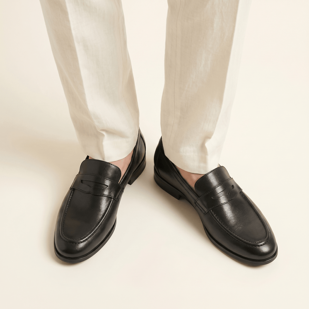Mocassin Homme Penny Loafer Habillé en Cuir Lisse - image 4