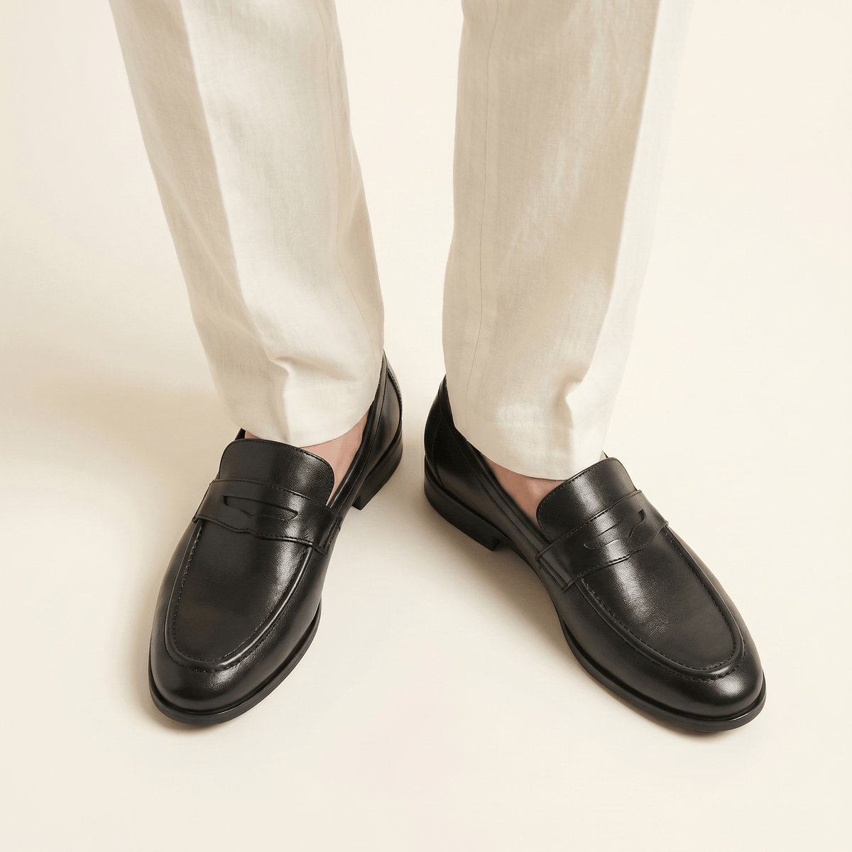 Mocassin Homme Penny Loafer Habillé en Cuir Lisse - image 4