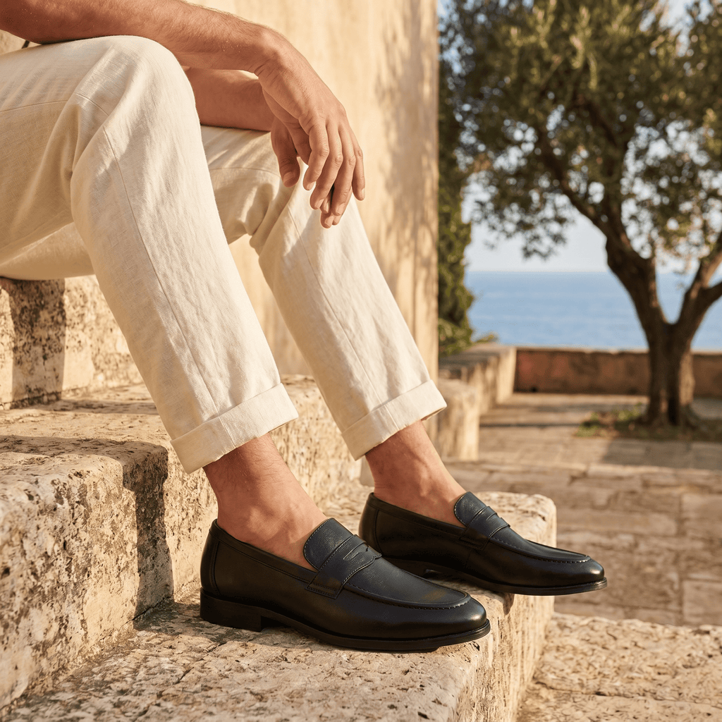 Mocassin Homme Penny Loafer Habillé en Cuir Lisse - image 5