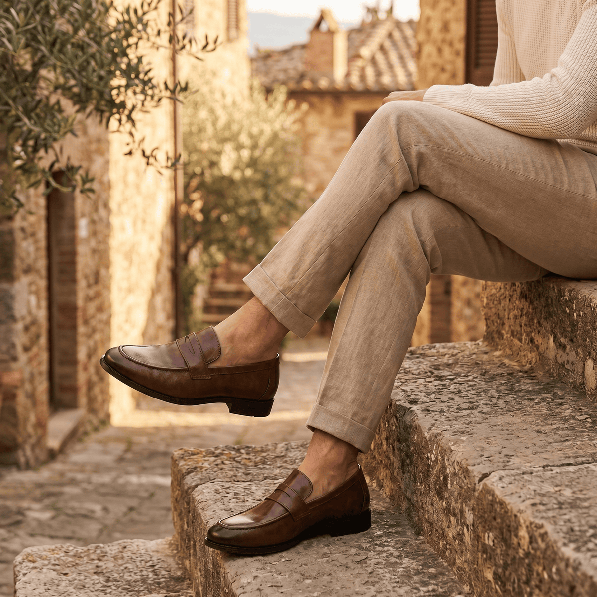 Mocassin Homme Penny Loafer Habillé en Cuir Lisse - image 10