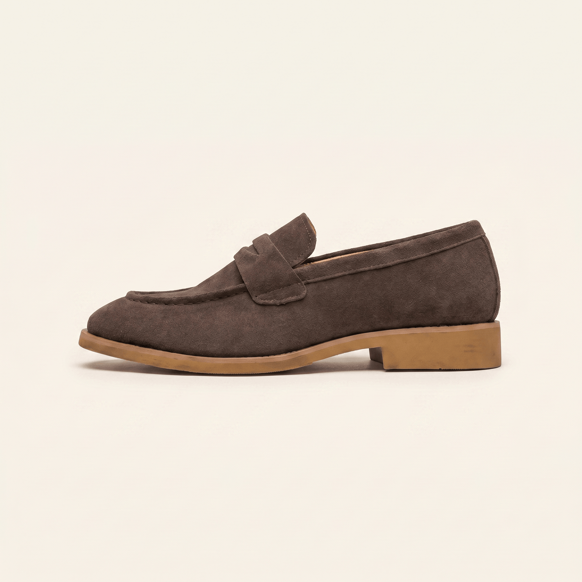 Mocassin Homme Penny Loafer Habillé en Daim - Marron