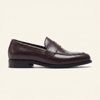 Mocassin Homme Penny Loafer Intemporel en Cuir Lisse - Marron