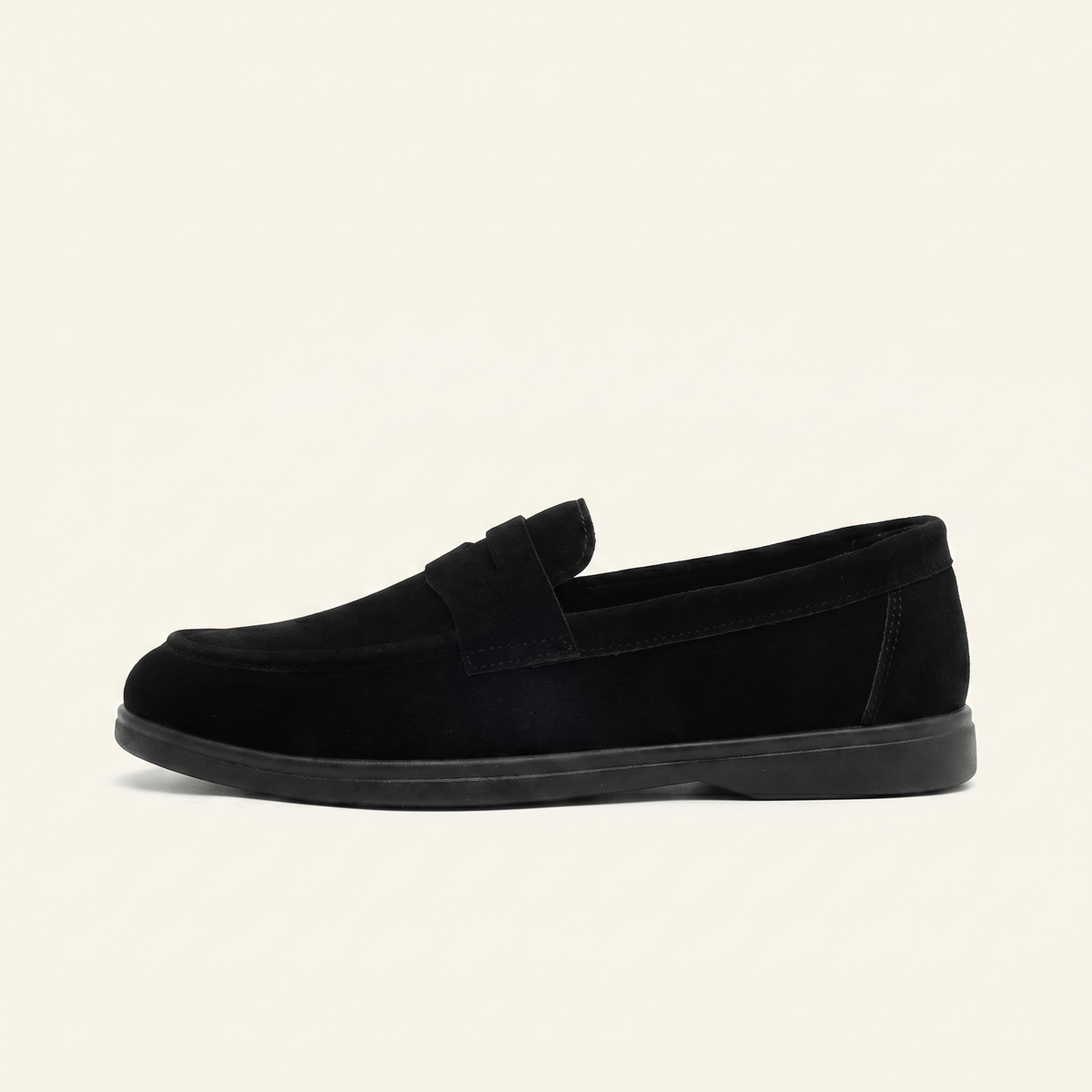 Mocassin Homme Penny Loafer Souple en Suédé - Noir