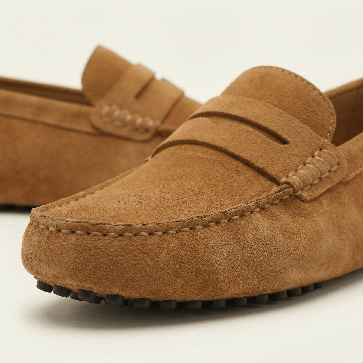 Mocassin Homme Souple en Cuir Suédé à Bande - image 13