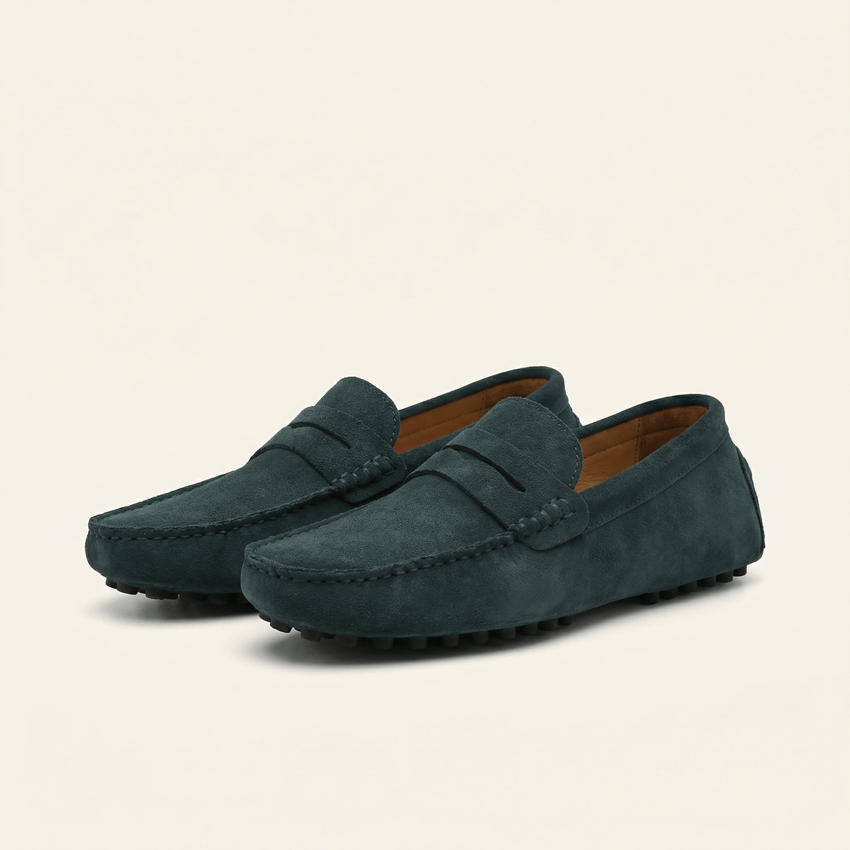 Mocassin Homme Souple en Cuir Suédé à Bande - image 17
