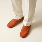 Mocassin Homme Souple en Cuir Suédé à Bande - image 24