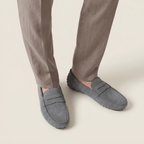 Mocassin Homme Souple en Cuir Suédé à Bande - image 29
