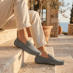 Mocassin Homme Souple en Cuir Suédé à Bande - image 30
