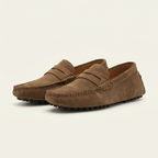 Mocassin Homme Souple en Cuir Suédé à Bande - image 32