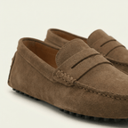 Mocassin Homme Souple en Cuir Suédé à Bande - image 33