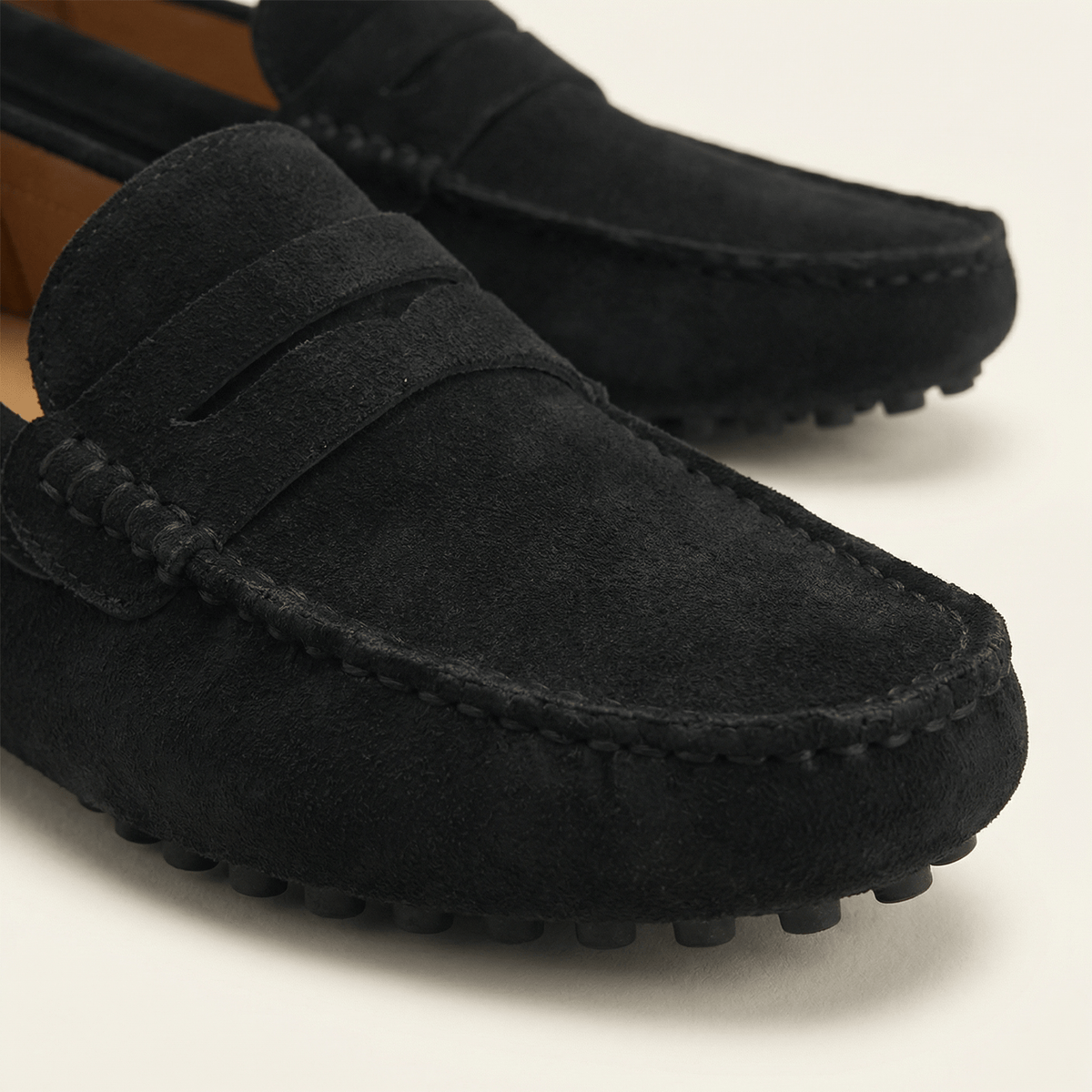 Mocassin Homme Souple en Cuir Suédé à Bande - image 38