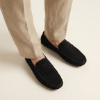 Mocassin Homme Souple en Cuir Suédé à Bande - image 39