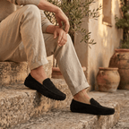 Mocassin Homme Souple en Cuir Suédé à Bande - image 40
