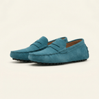 Mocassin Homme Souple en Cuir Suédé à Bande - image 42