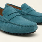 Mocassin Homme Souple en Cuir Suédé à Bande - image 43
