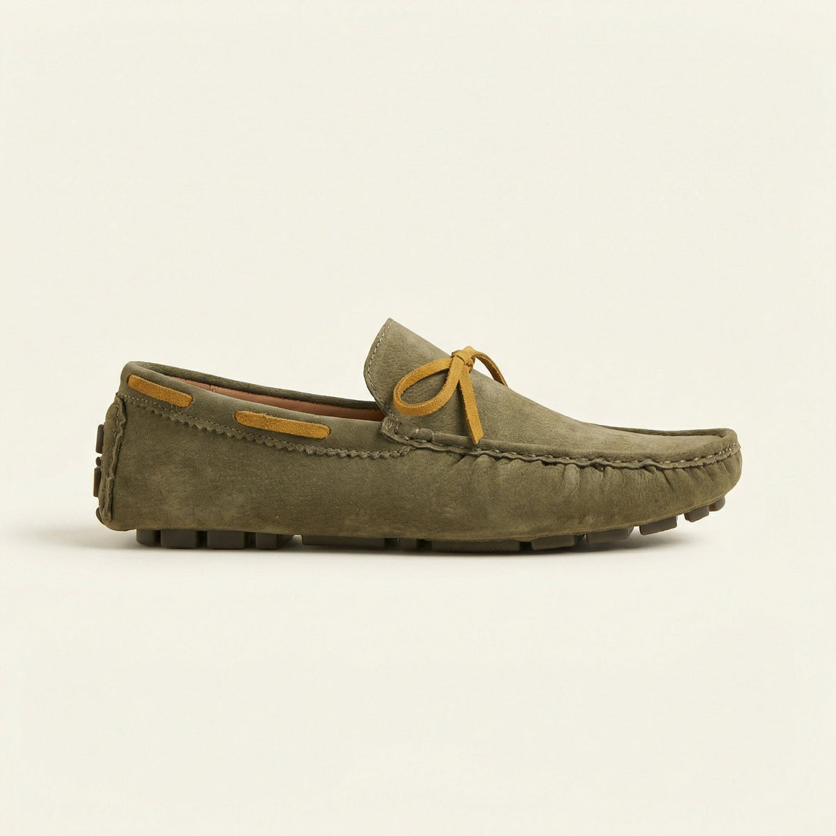 Mocassin Style Driver à Lacet Décoratif - Olive