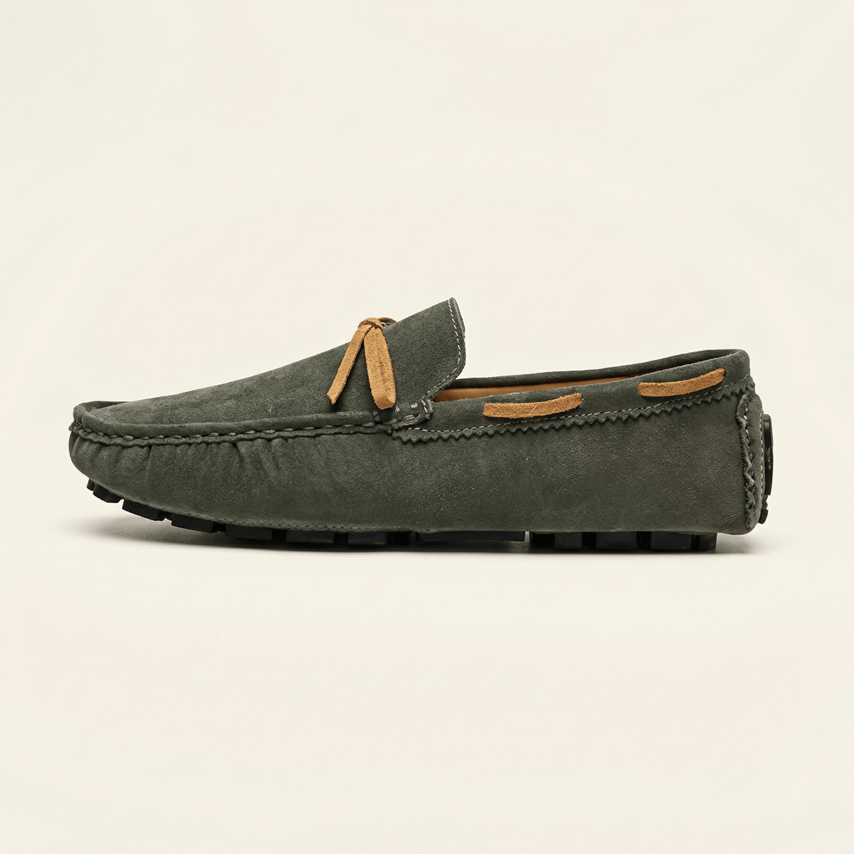Mocassin Style Driver à Lacet Décoratif - Sauge Profonde