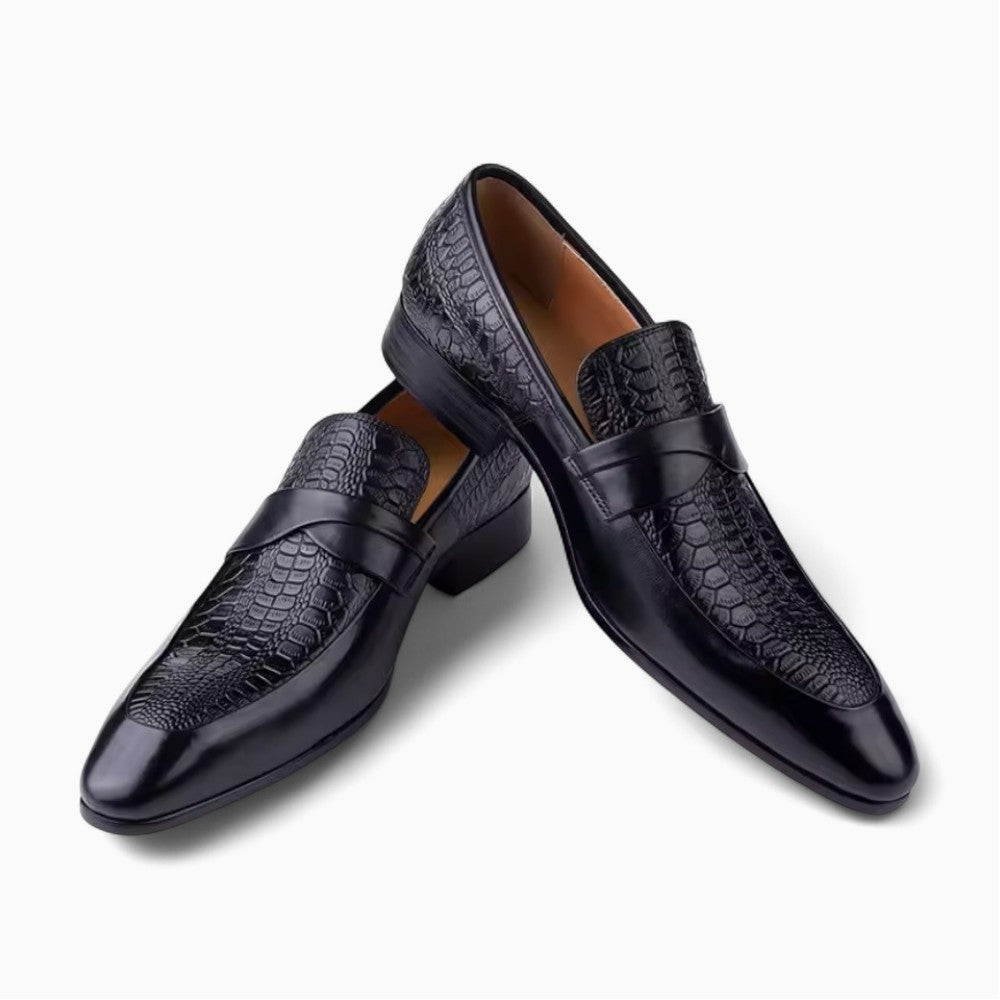 Mocassins À Bout Pointu En Cuir Véritable Pour Homme - image 2