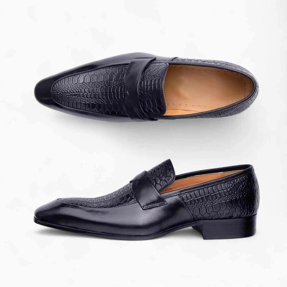 Mocassins À Bout Pointu En Cuir Véritable Pour Homme - image 3