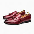 Mocassins À Gland Avec Effet Croco Pour Hommes - Rouge