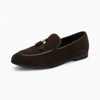 Mocassins à gland effet daim en PU pour hommes - Marron