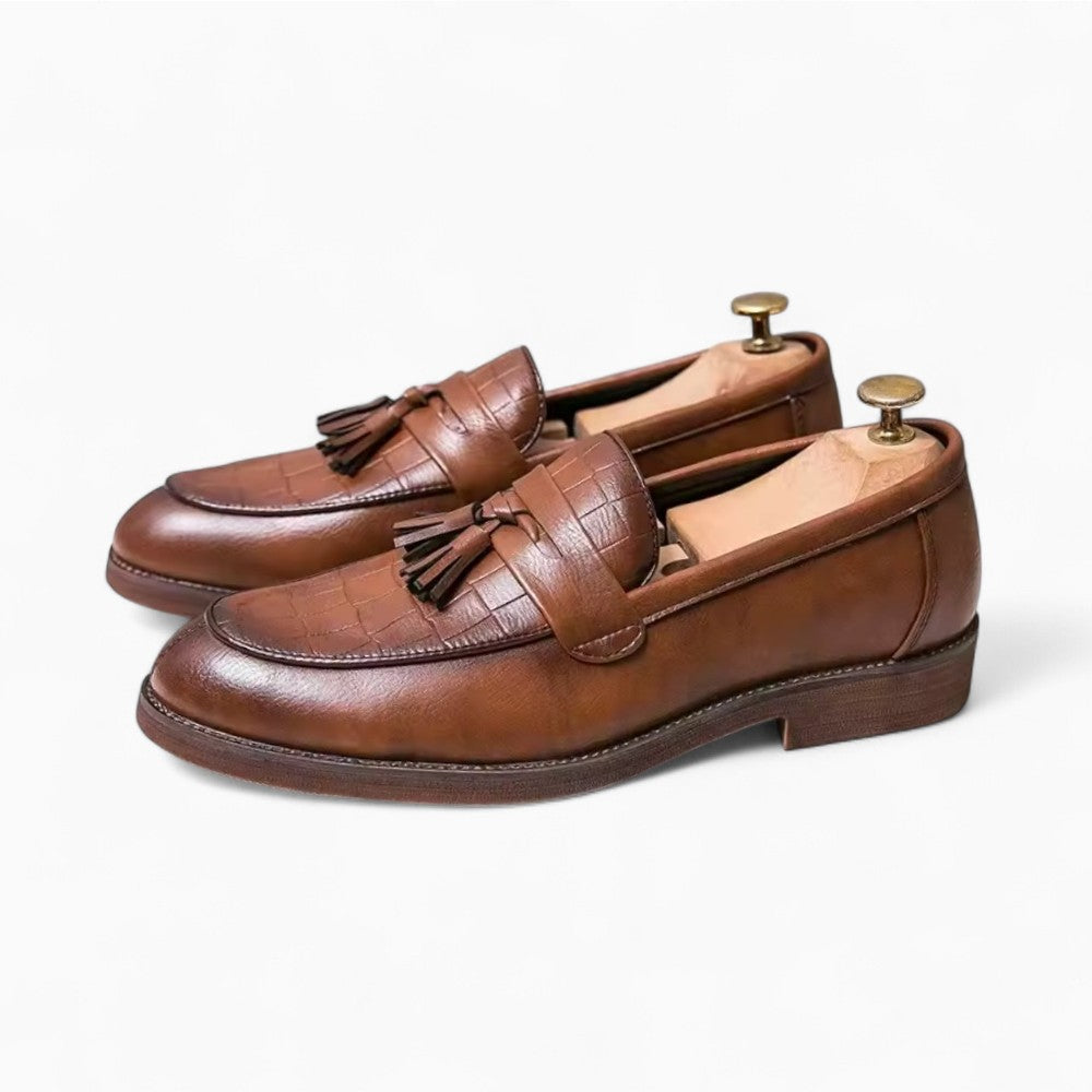 Mocassins À Glands Effet Cuir Crocodile - image 2
