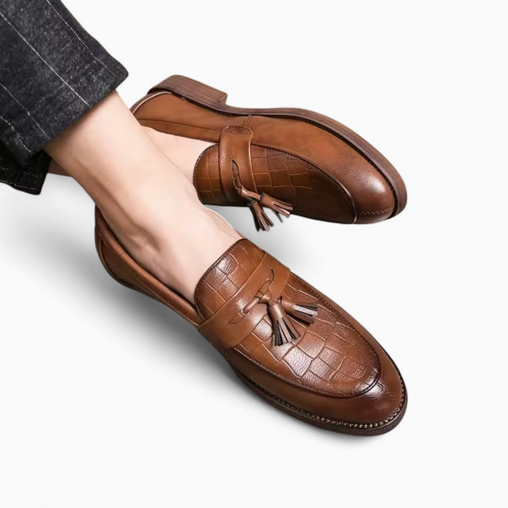 Mocassins À Glands Effet Cuir Crocodile - image 3