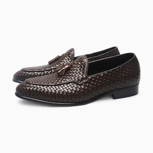 Mocassins À Glands En Cuir Effet Tressé - image 2