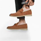 Mocassins À Glands En Daim Camel Pour Homme - image 3