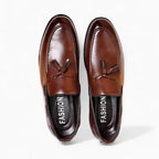 Mocassins à glands marron effet cuir en PU pour hommes - image 2