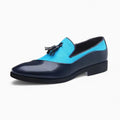 Mocassins à glands multicolores effet daim en PU - Noir