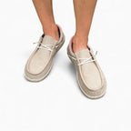 Mocassins à lacets à surface côtelée — Beige - image 4