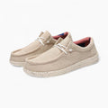 Mocassins à lacets à surface côtelée — Beige - Beige