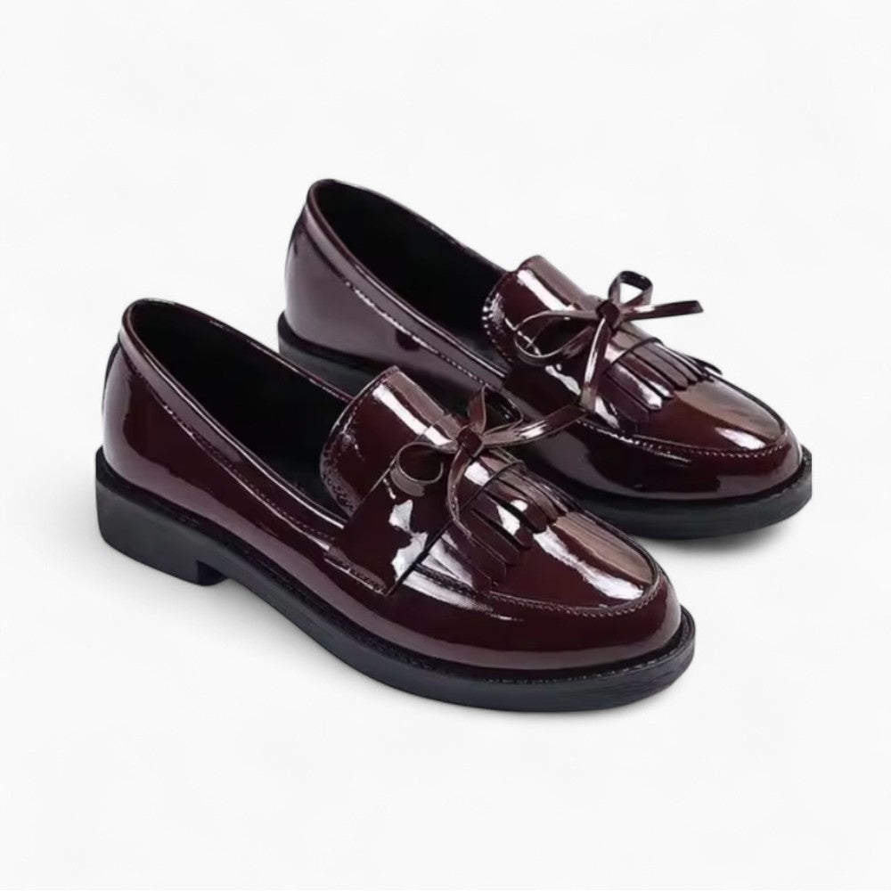 Mocassins À Talons Carrés Avec Frange Dans Le Style Vintage - image 2