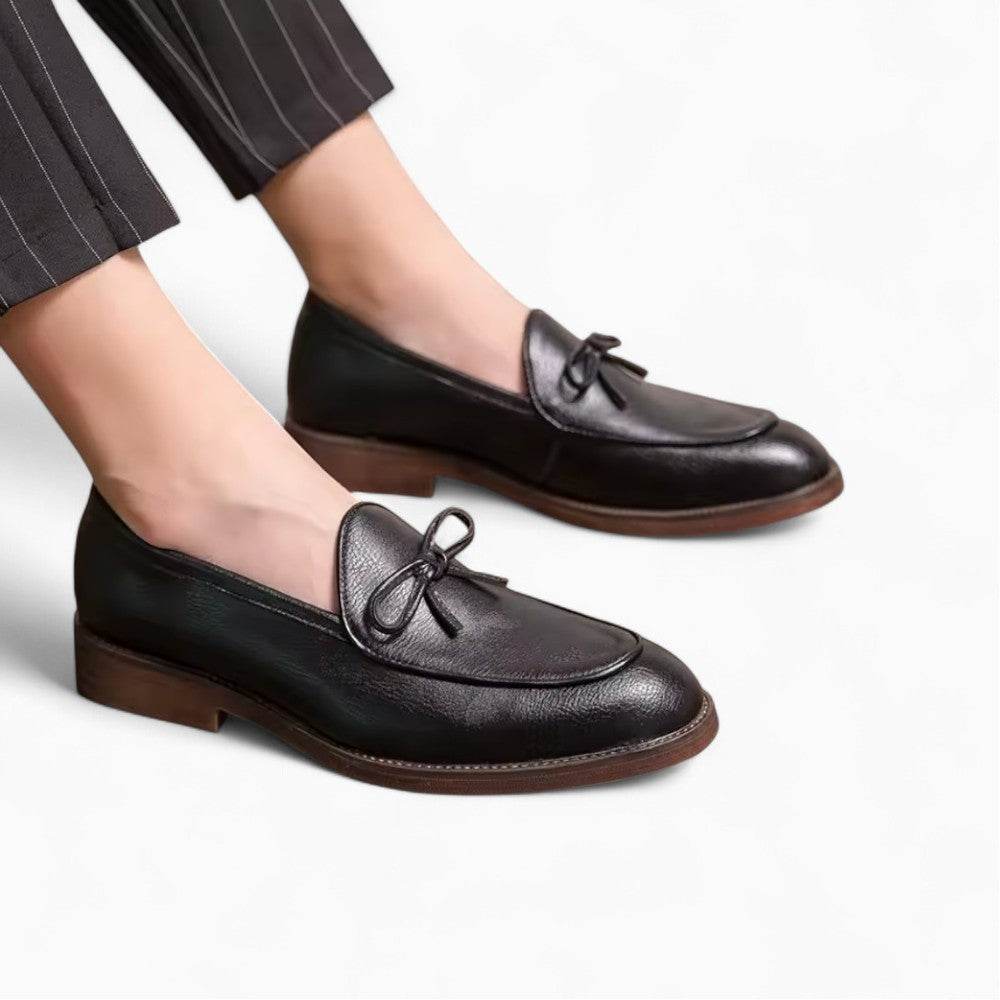 Mocassins Bateau À Lacets En Cuir Pour Homme - image 3