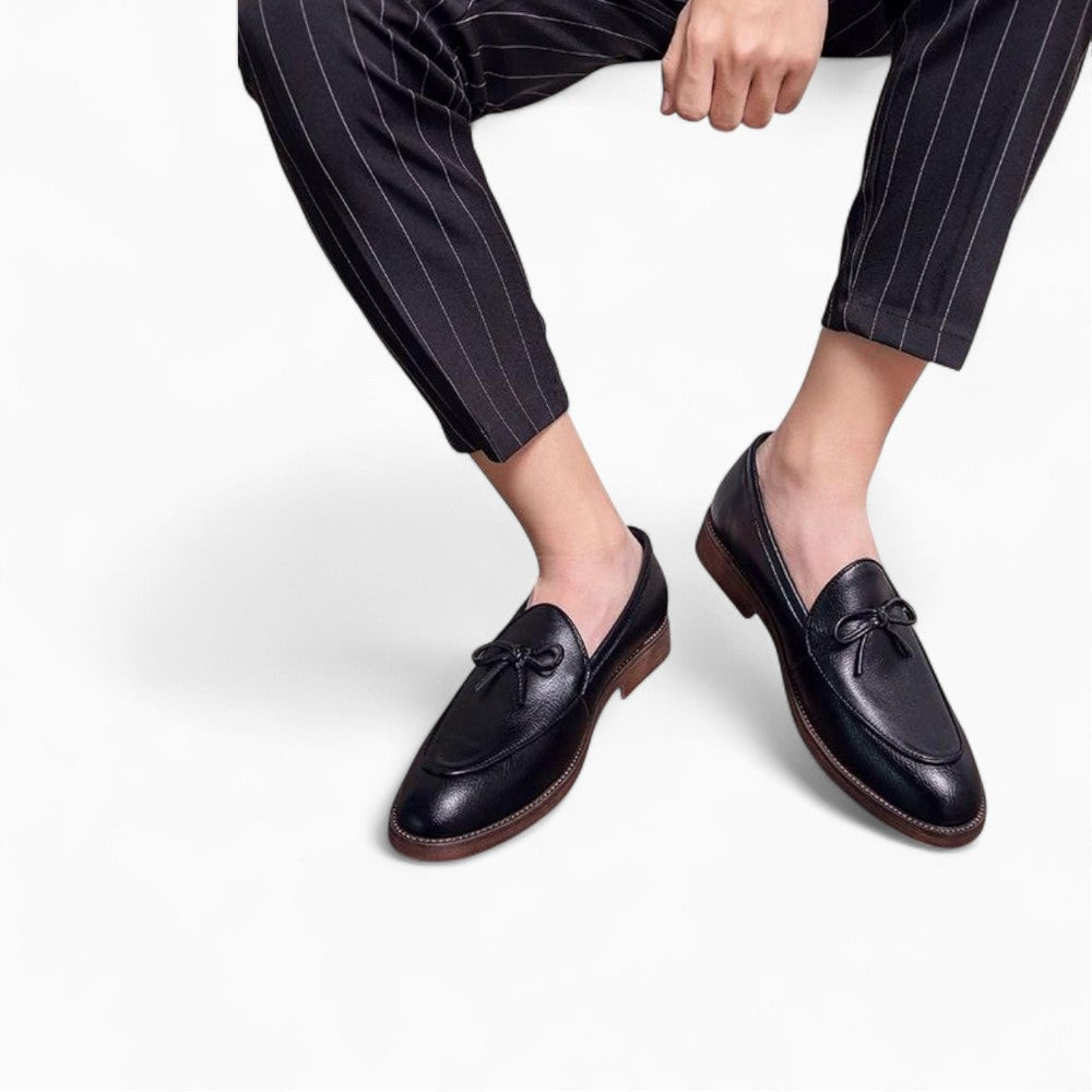 Mocassins Bateau À Lacets En Cuir Pour Homme - image 4