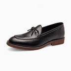 Mocassins Bateau À Lacets En Cuir Pour Homme - Noir