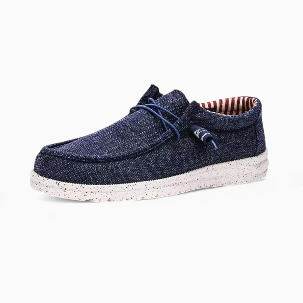 Mocassins Bateau Au Design Original Pour Homme - Bleu Marine