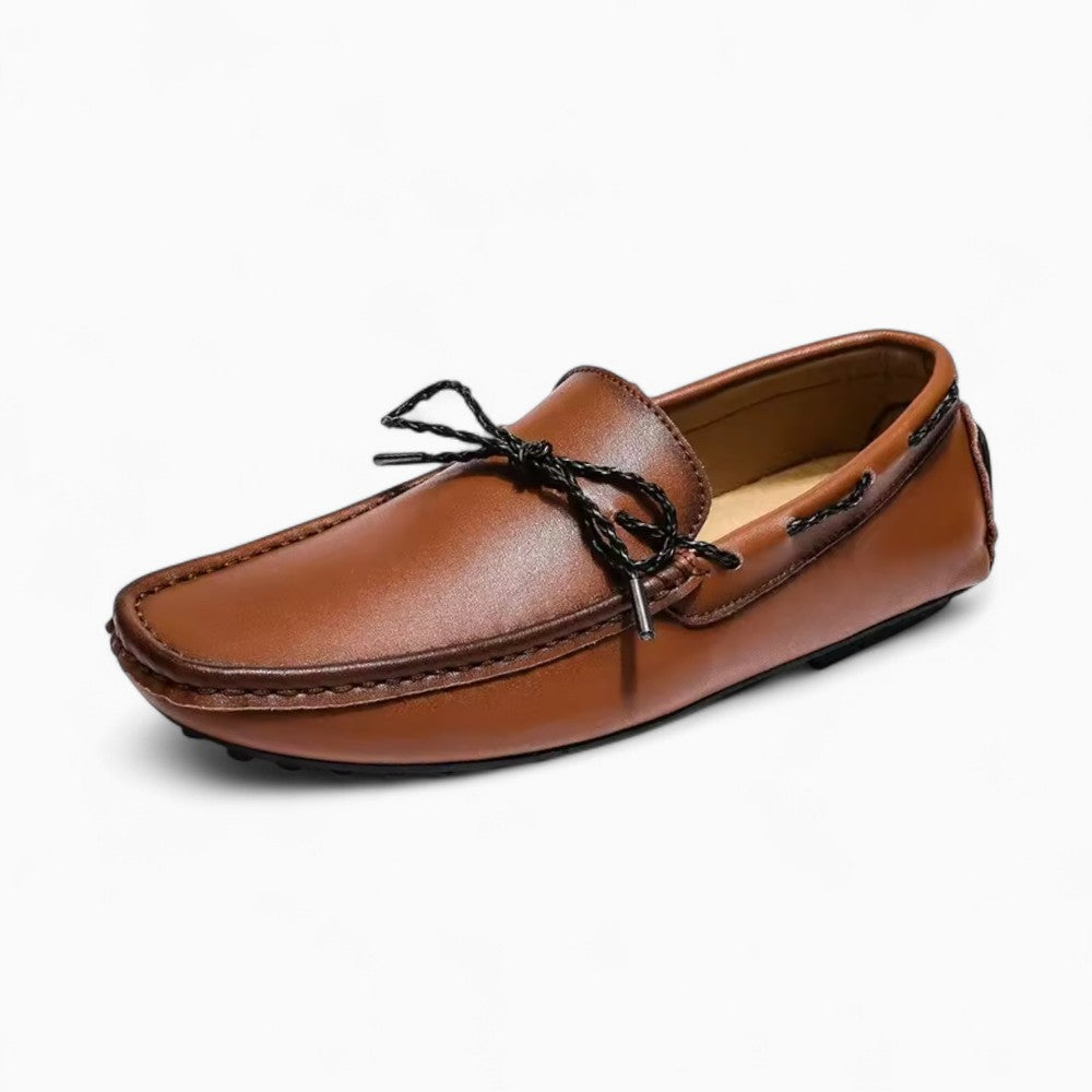 Mocassins Bateau Formels À Lacets Pour Homme - Marron