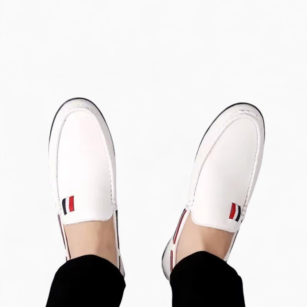 Mocassins Blancs Décontractés Effet Cuir Pour Hommes - image 2