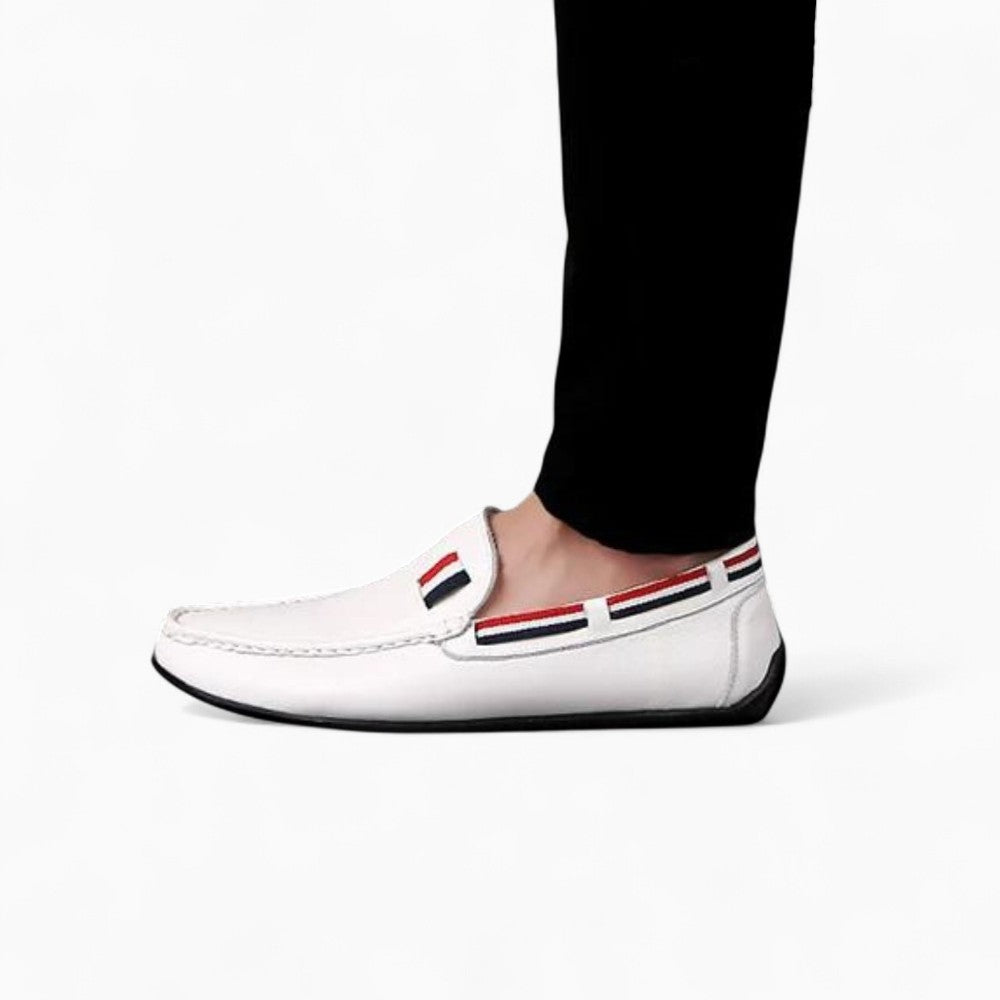 Mocassins Blancs Décontractés Effet Cuir Pour Hommes - image 3