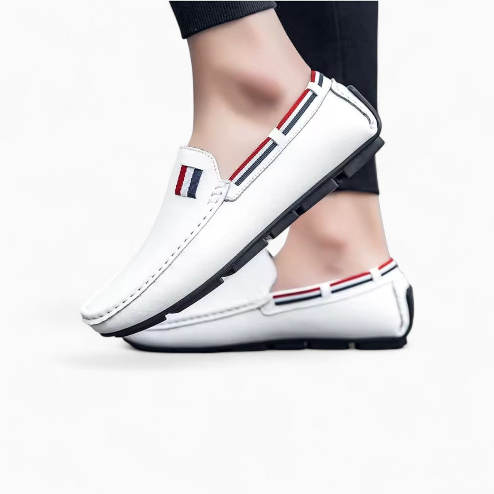 Mocassins Blancs Décontractés Effet Cuir Pour Hommes - image 4