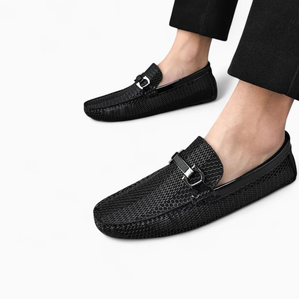 Mocassins Brillants En Cuir Véritable Pour Homme - image 3