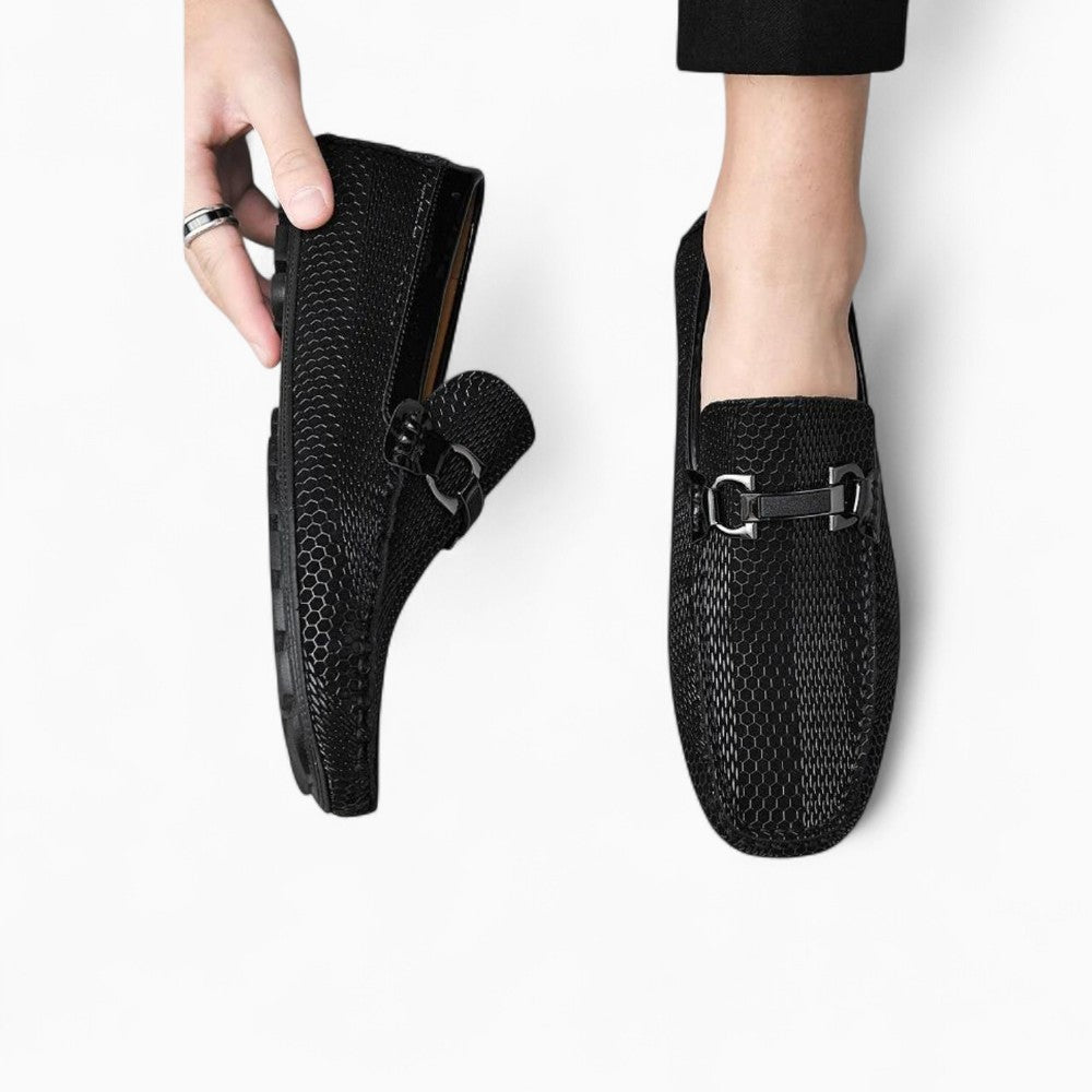 Mocassins Brillants En Cuir Véritable Pour Homme - image 4