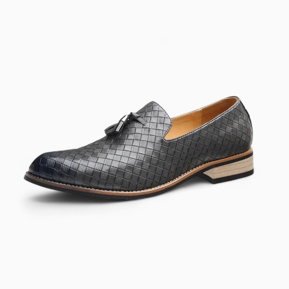 Mocassins Chics En Cuir À Gland Pour Hommes - Gris